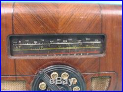 Vintage Wilcox Gay Am/sw Tube Radio Receiver Rare Teledial Tuning Knob Art Deco