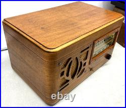 Vintage Wood Cabinet TrueTone D1035 Radio Tube Western Auto Stores W41-B4