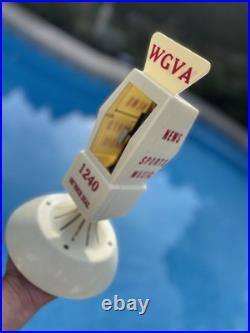 Vintage Working Promotional Advertising Microphone Mike Radio WGVA See Video Vintage Working Promotional Advertising Microphone Mike Radio WGVA See Video