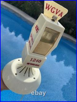 Vintage Working Promotional Advertising Microphone Mike Radio WGVA See Video Vintage Working Promotional Advertising Microphone Mike Radio WGVA See Video