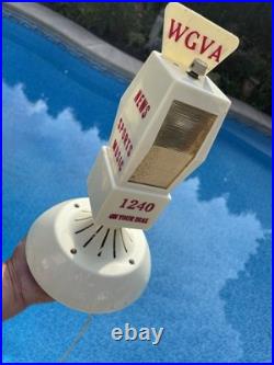 Vintage Working Promotional Advertising Microphone Mike Radio WGVA See Video Vintage Working Promotional Advertising Microphone Mike Radio WGVA See Video