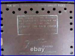 Vintage ZENITH Model 7H918 FM radio Bakelite Original Works PERFECT NICE