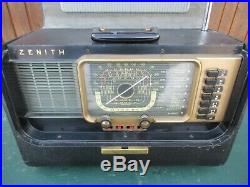 Vintage ZENITH Model H500 Trans Oceanic Short Wave Radio Works