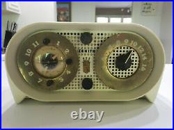 Vintage ZENITH OWL EYES Tube Radio model 5G03 works