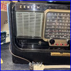 Vintage ZENITH Trans-Oceanic Model B600 RADIO World-Band RECEIVER WORKS