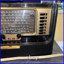 Vintage ZENITH Trans-Oceanic Model B600 RADIO World-Band RECEIVER WORKS