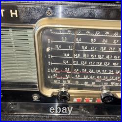 Vintage ZENITH Trans-Oceanic Model B600 RADIO World-Band RECEIVER WORKS