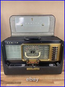 Vintage ZENITH Trans Oceanic Wave Magnet H500 Tube Radio 5H40 WORKS