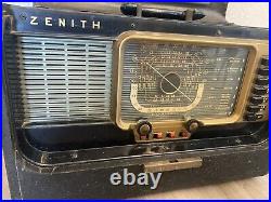 Vintage ZENITH Trans Oceanic Wave Magnet Tube Radio H500 UNTESTED Parts Repair