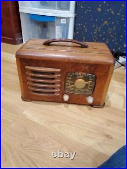 Vintage Zenith 1941 Toaster Tube Radio 6D525 Art Deco 40s Wood Rare