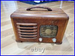 Vintage Zenith 1941 Toaster Tube Radio 6D525 Art Deco 40s Wood Rare