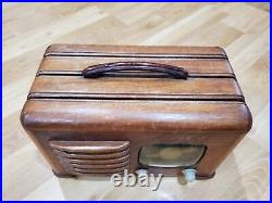 Vintage Zenith 1941 Toaster Tube Radio 6D525 Art Deco 40s Wood Rare
