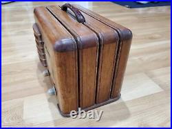 Vintage Zenith 1941 Toaster Tube Radio 6D525 Art Deco 40s Wood Rare