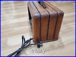 Vintage Zenith 1941 Toaster Tube Radio 6D525 Art Deco 40s Wood Rare