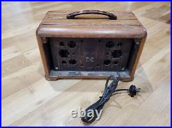 Vintage Zenith 1941 Toaster Tube Radio 6D525 Art Deco 40s Wood Rare