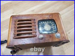 Vintage Zenith 1941 Toaster Tube Radio 6D525 Art Deco 40s Wood Rare