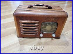 Vintage Zenith 1941 Toaster Tube Radio 6D525 Art Deco 40s Wood Rare