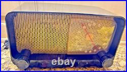 Vintage Zenith 5D810Y Black Bakelite Tube Radio AM Works Original USA