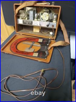 Vintage Zenith 5G500 Wavemagnet Portable Long Distance Tube Radio Untested