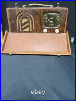 Vintage Zenith 5G500 Wavemagnet Portable Long Distance Tube Radio Untested