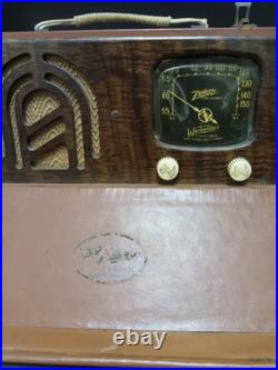 Vintage Zenith 5G500 Wavemagnet Portable Long Distance Tube Radio Untested