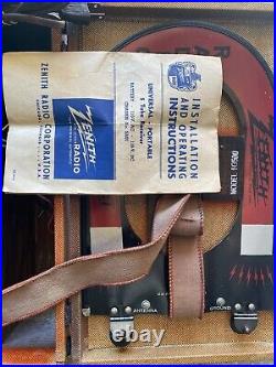Vintage Zenith 5G500 Wavemagnet Portable Long Distance Tube Radio Untested