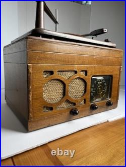 Vintage Zenith 5r68UX Tube Radio with Phono Record Player VERY RARE! MCM UNTESTED