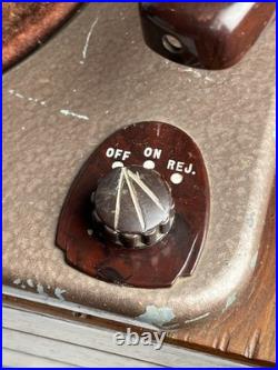 Vintage Zenith 5r68UX Tube Radio with Phono Record Player VERY RARE! MCM UNTESTED