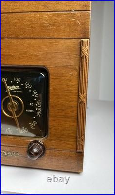 Vintage Zenith 5r68UX Tube Radio with Phono Record Player VERY RARE! MCM UNTESTED