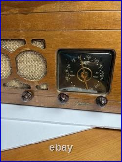 Vintage Zenith 5r68UX Tube Radio with Phono Record Player VERY RARE! MCM UNTESTED