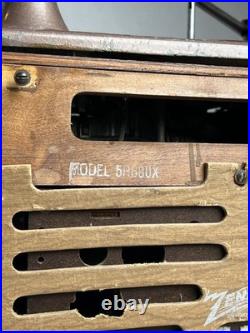 Vintage Zenith 5r68UX Tube Radio with Phono Record Player VERY RARE! MCM UNTESTED