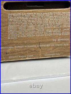 Vintage Zenith 5r68UX Tube Radio with Phono Record Player VERY RARE! MCM UNTESTED