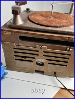 Vintage Zenith 5r68UX Tube Radio with Phono Record Player VERY RARE! MCM UNTESTED