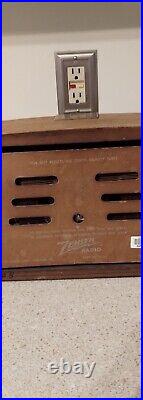 Vintage Zenith 6D030 AM Vacuum Tube Radio Working Serviced Recent Recap