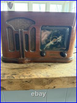 Vintage Zenith 6D-628 Antique Tube Radio. Works-Beautiful Am Radio