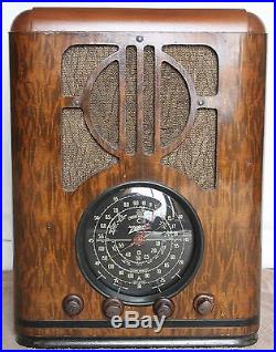 Vintage Zenith 6-S-229 Tombstone tube radio- Gorgeous! 1938-Restored