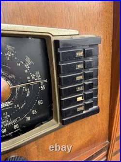 Vintage Zenith 8S661 Tube Console Radio Art Deco Long Distance Standard READ