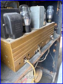 Vintage Zenith 8S661 Tube Console Radio Art Deco Long Distance Standard READ