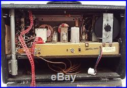 Vintage Zenith A600 Black Trans Oceanic Tube Radio WORKS! L@@K