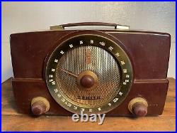 Vintage Zenith AM FM Tube Radio Model Y825 Bakelite Works