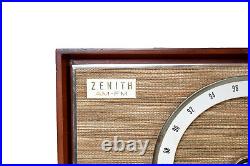 Vintage Zenith Am-fm Tube Radio Model S-46917 Wood Cabinet 49cz608 Speaker