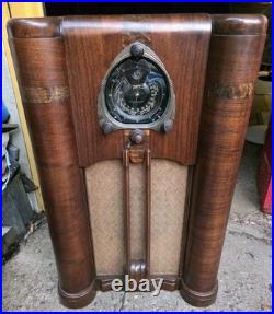 Vintage Zenith Art-deco Tube Console Radio 1930s 9s262? Fully Restored Working