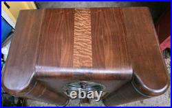 Vintage Zenith Art-deco Tube Console Radio 1930s 9s262? Fully Restored Working