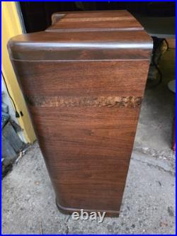 Vintage Zenith Art-deco Tube Console Radio 1930s 9s262? Fully Restored Working
