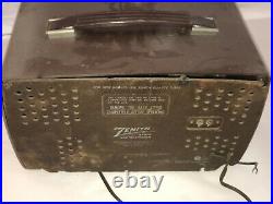 Vintage Zenith Bakelite Art Deco Tube Dial Radio Made in USA Model S-17366