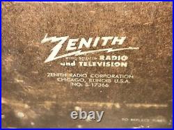Vintage Zenith Bakelite Art Deco Tube Dial Radio Made in USA Model S-17366