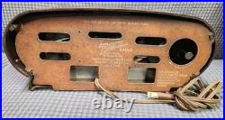 Vintage Zenith Bakelite S 20093 Brown Owl Eye Clock Tube Radio Works
