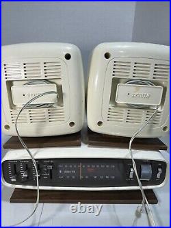 Vintage Zenith E-441W X-Tube Table AM/FM Radio Tested See Video