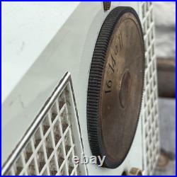 Vintage Zenith F510B Bel-Air Blue & White AM Tube Radio Works Tested 1955 MCM