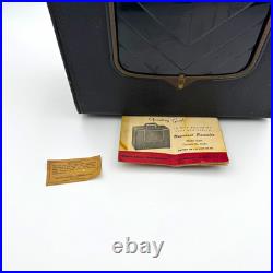 Vintage Zenith G503 Radio 1950 MCM Suitcase Tube WORKS with Original Manual Rare